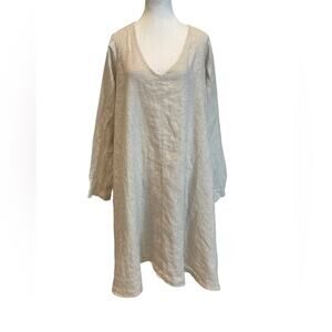 Cp shades v neck linen lagenlook dress Size M